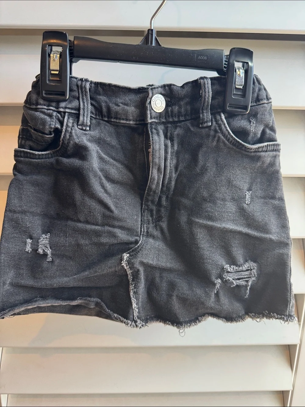 OshKosh B'gosh Black Distressed Denim Skirt